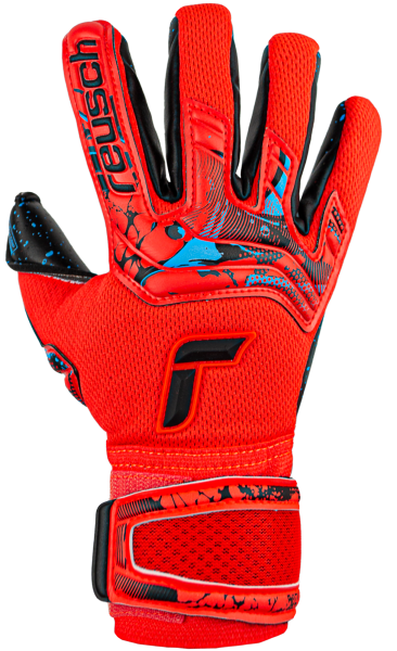 Reusch Attrakt Fusion Finger Support Guardian Junior 5372940 3333 black red front